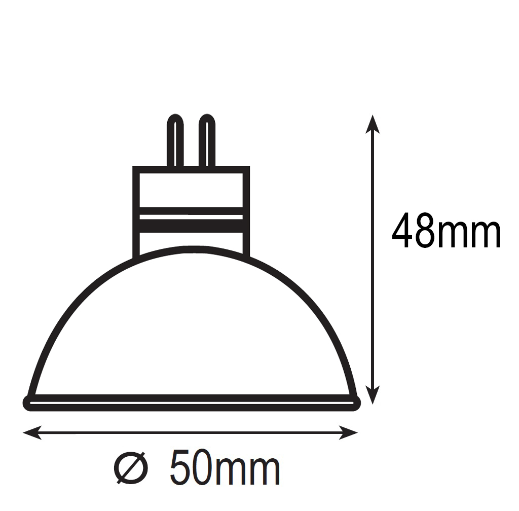 BOMBILLA LED MR16 6W 38° 12V AC/DC