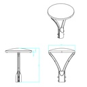 LUMINARIA LED PARA MONTAJE EN POSTE, 60 W, 4000 K, 100-277V AC