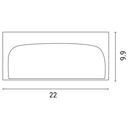 APLIQUE LM03 OVAL E27 MAX 10W LED 220x99x100 IP54 GRIS PRO