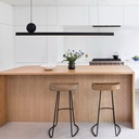 LÁMPARA COLGANTE LINEAL "TRAMA" LED 25W L118xH13cm, 3CCT NEGRO ARTE ILLUMINA