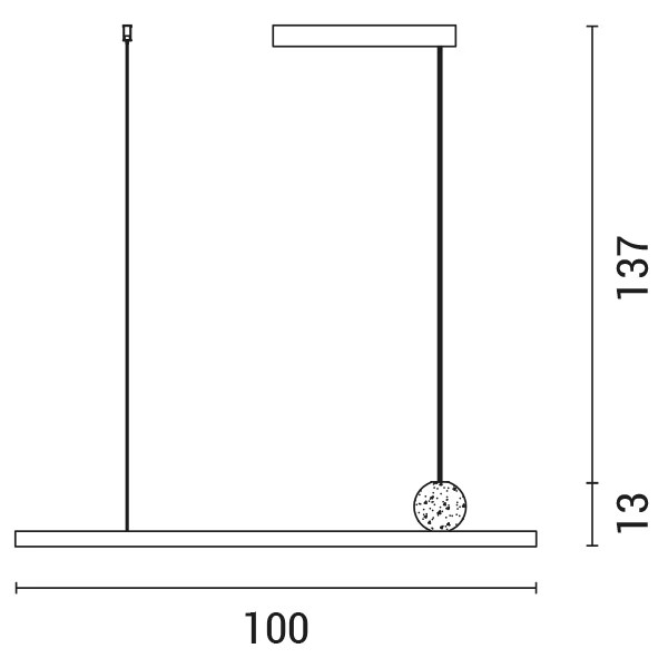 LÁMPARA COLGANTE LINEAL "TRAMA" LED 25W L118xH13cm, 3CCT NEGRO ARTE ILLUMINA