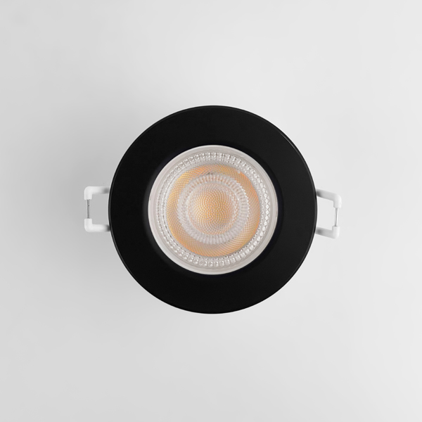 LUZ LED EMPOTRABLE FIJA 5,5W Ø90 TRIAC 3CCT IP65 BLANCA + TAPA NEGRA