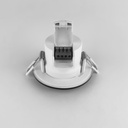 LUZ LED EMPOTRABLE FIJA 5,5W Ø90 TRIAC 3CCT IP65 BLANCA + TAPA NEGRA