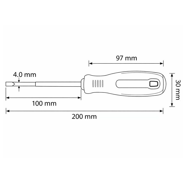 DESTORNILLADOR AISLADO PLANO 4x100mm