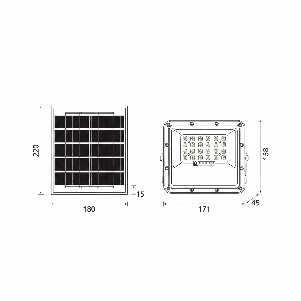 PROYECTOR LED SMD SOLAR 50W IP66 NEGRO 3CCT (3000-4000-6000K) PLUS