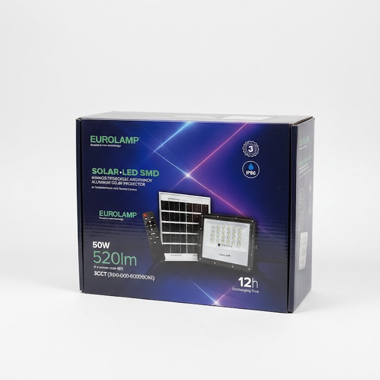 PROYECTOR LED SMD SOLAR 50W IP66 NEGRO 3CCT (3000-4000-6000K) PLUS