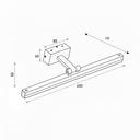 LUMINARIAS PARA BAÑO LED 14W 1260lm 3CCT (3000-4000-6000K) 400x60mm (BASE 80x40mm) IP44 ARTE ILLUMINA FEOS