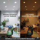 BOMBILLA LED SMD REGULABLE GU10 6,5W 38º 220-240V PLUS