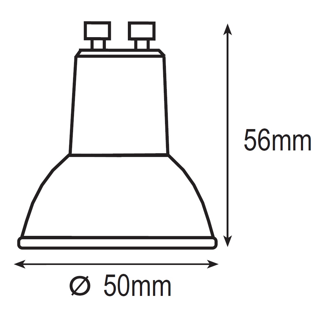 BOMBILLA LED GU10 2,9W 38° 175-265V "PRO" 430lm