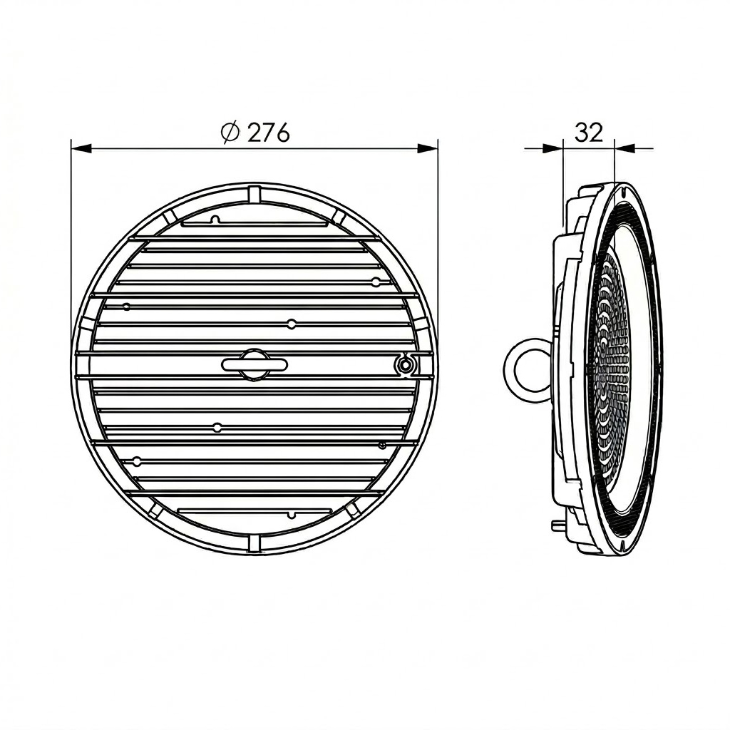 LED SMD UFO 150W 3CCT 220-240V 120L/W NEGRO VALUE