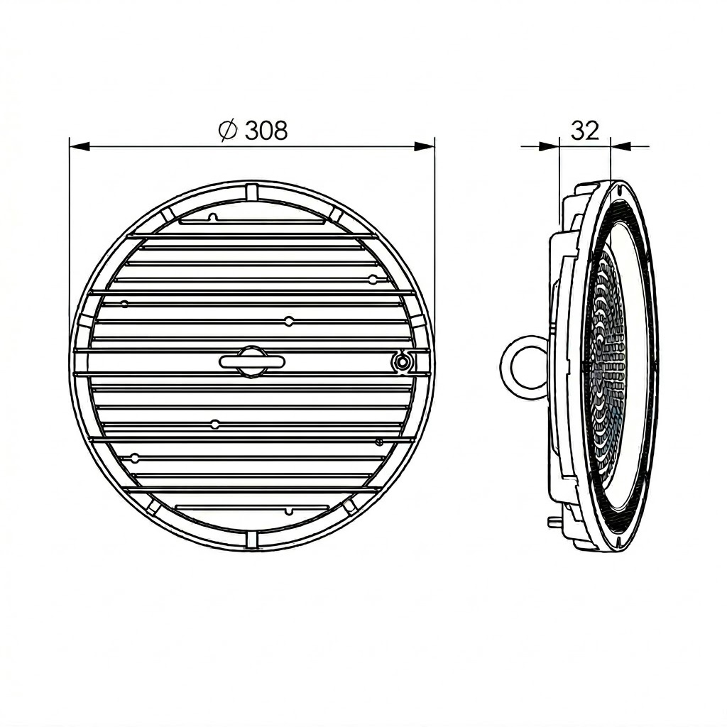 LED SMD UFO 200W 3CCT 220-240V 120L/W NEGRO VALUE