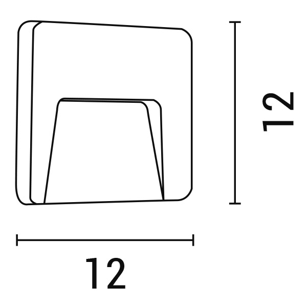 APLIQUE PARED "SCHRITT" LED LUZ DE PASO 3W IP65 230V 3CCT 120x120mm PRO ARTE ILLUMINA