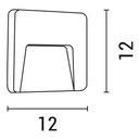 APLIQUE PARED "SCHRITT" LED LUZ DE PASO 3W IP65 230V 3CCT 120x120mm PRO ARTE ILLUMINA