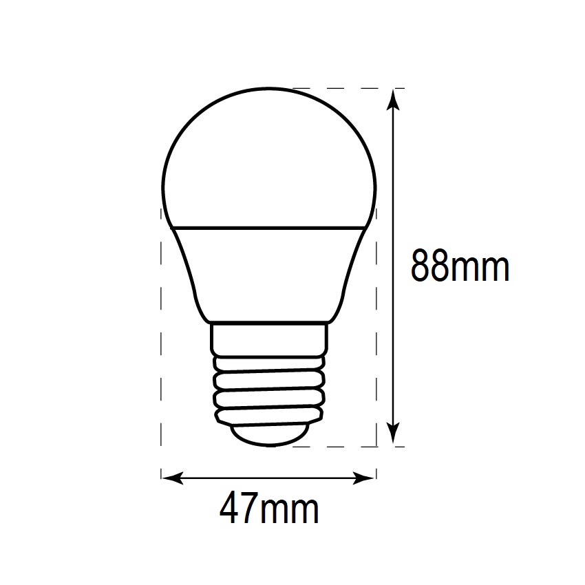 BOMBILLA LED GLOBO G45 7W E27 220-240V EUROLAMP