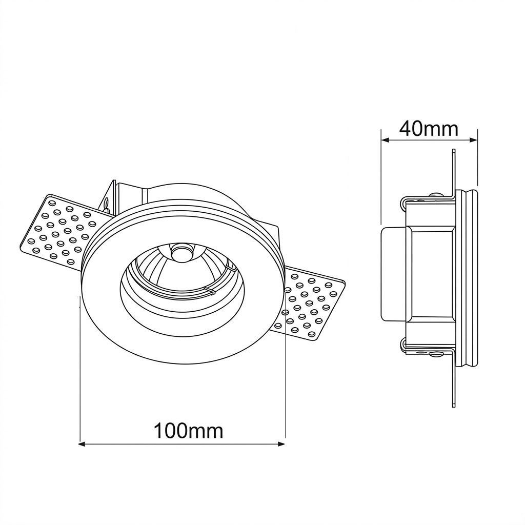 "SPOT PLASTER" REDONDO GU10 Ø100x40