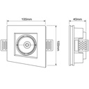 "SPOT PLASTER" CUADRADO GU10 100x100x40mm EUROLAMP