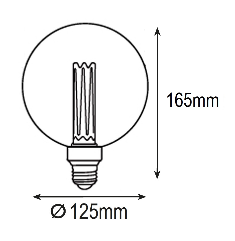 LAMPARA LED GLOBO G125 3,5W Ε27 2000K 220-240V VIDRIO ORO REGULABLE
