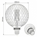 BOMBILLA LED G200 3,5W Ε27 2000K 220-240V ORO CRISTAL REGULABLE