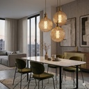 BOMBILLA LED G200 3,5W Ε27 2000K 220-240V ORO CRISTAL REGULABLE