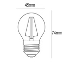 BOMBILLA LED G45 FILAMENTO CRUZADO 4.5W E27 220-240V 