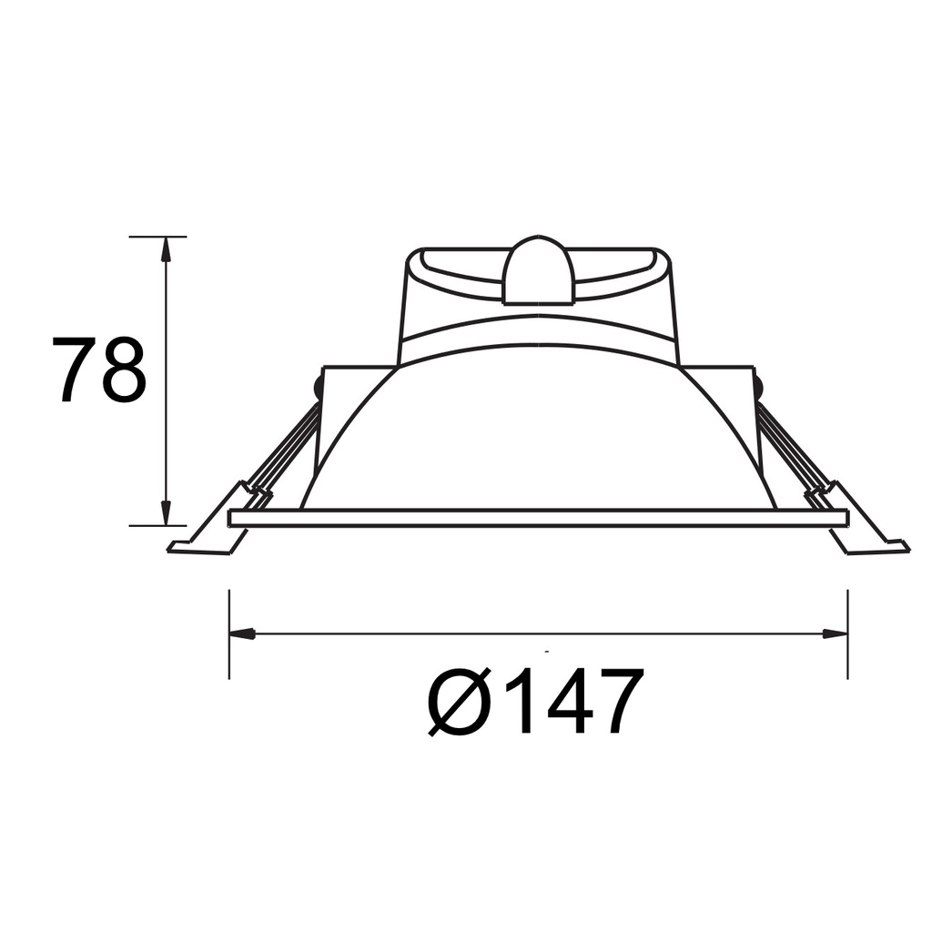 EMPOTRABLE DOWNLIGHT LED "ODAV" BLANCO 15W 1390lm Ø147 AIMUR