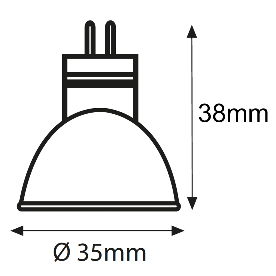 BOMBILLA LED SMD MR11 3W 6500K 36° 12V AC/DC