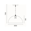 LÁMPARA COLGANTE 1x27 MÁX 15W 350x1200mm  ARTE ILLUMINA IAVA