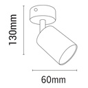 FOCO INDIVIDUAL 1xGU10 MAX 5W 60x105mm S1962 ARTE ILLUMINA BRAVA