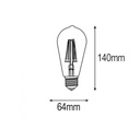 BOMBILLA ST64 FILAMENTO 4W 840LM E27 4000K CLARO
