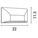 LED DE PARED SLIM 6W IP65 220-240V 220x51x113mm PRO ARTE ILLUMINA