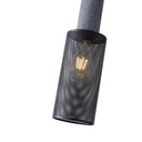 LÁMPARA DE TECHO COLGANTE DE HORMIGÓN Y HIERRO 1xΕ27 Ø100x1840 mm NEGRO ARTE ILLUMINA SCOURO