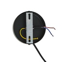 LÁMPARA DE TECHO COLGANTE DE HORMIGÓN Y HIERRO 1xΕ27 120x120x260 mm NEGRO ARTE ILLUMINA SCOURO