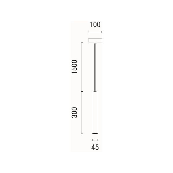 LÁMPARA DE TECHO COLGANTES HORMIGÓN LED 3W 280lm 3000K Ø45X1800mm GRIS ARTE ILLUMINA SALPICO