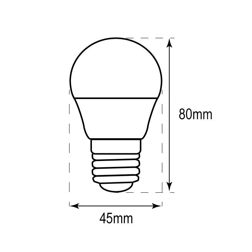BOMBILLA LED ESFÉRICA G45 4.9W E27 175-265V "PRO"