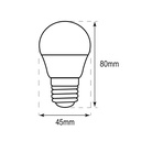 BOMBILLA LED ESFÉRICA G45 4.9W E27 175-265V "PRO"