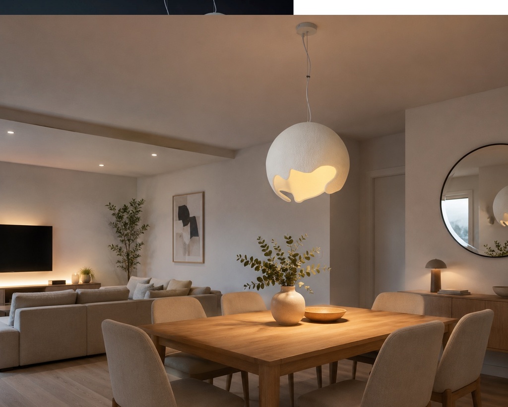 LÁMPARA DE TECHO COLGANTE POLIESTER E27 400x1800mm ARTE ILLUMINA ELIO