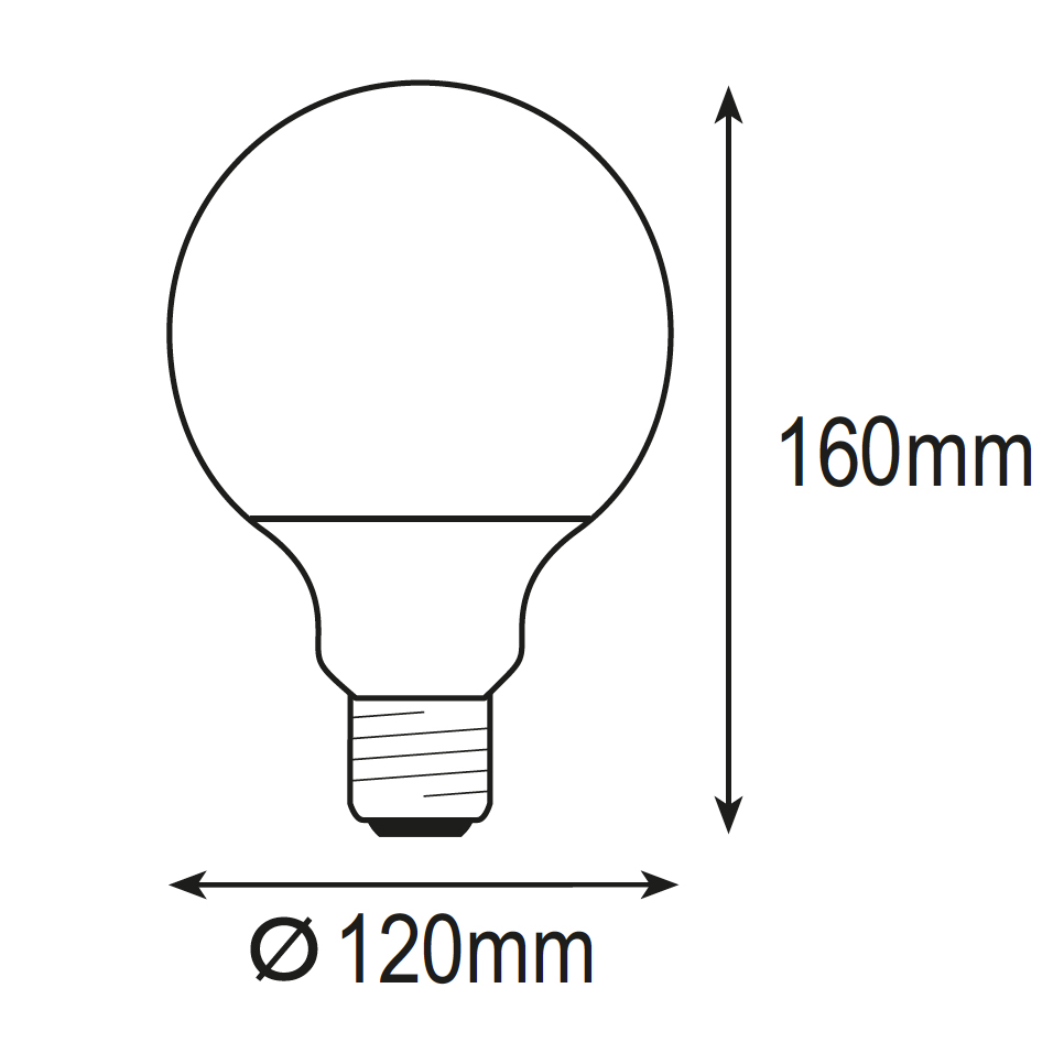 BOMBILLA LED GLOBO G120 25W Ε27 220-240V