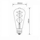 BOMBILLA LED ST64 "FILAMENT DECO" 5W E27 2000K 220-240V REGULABLE ORO