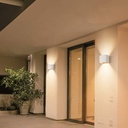 APLIQUE ALUMINIO CUBO NEGRO 10W 3CCT 100x100x100mm CON DIFUSOR DE CRISTAL