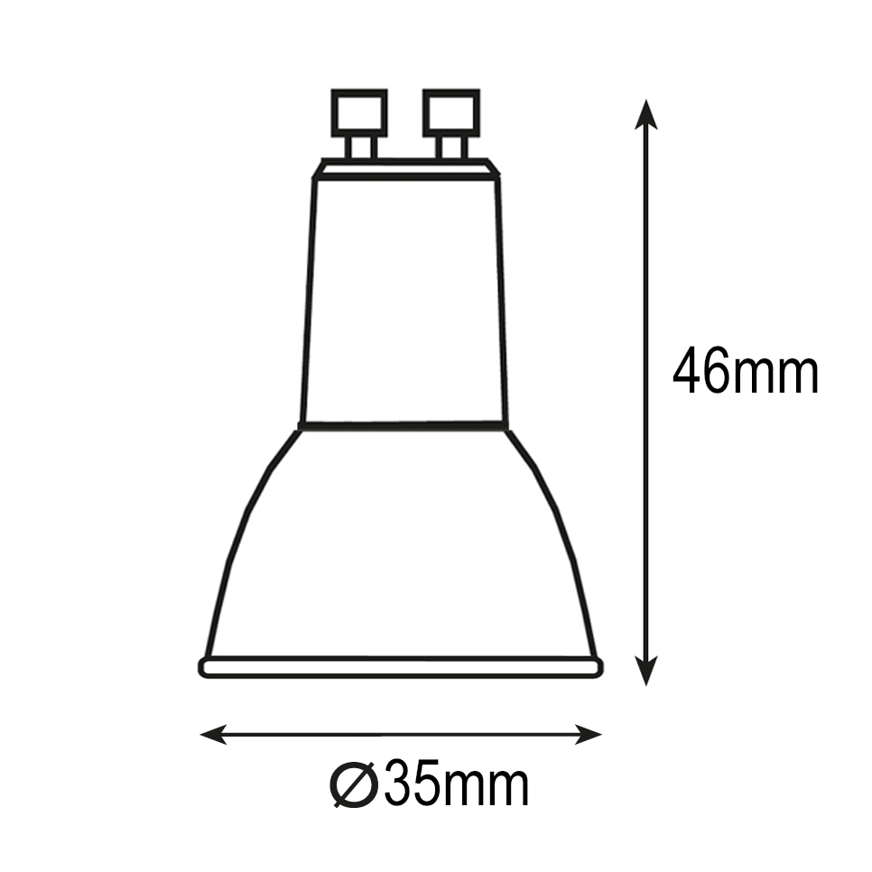 BOMBILLA LED GU11 Ø35mm 2,2W 200LM 120° 175-250V
