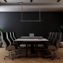 LÁMPARA DE TECHO COLGANTE METAL LED 21W 1260lm 3000K 1400x60x1200mm NEGRO ARTE ILLUMINA LINEA