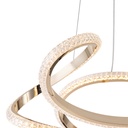 LÁMPARA DE TECHO COLGANTE ALUMINIO LED 24W 1900lm 3000K 500x1200mm ORO ARTE ILLUMINA SATURN