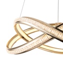 LÁMPARA DE TECHO COLGANTE ALUMINIO LED 38W 3000lm 3000K 500x1200mm ORO ARTE ILLUMINA SATURN