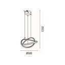 LÁMPARA DE TECHO COLGANTE ALUMINIO LED 38W 3000lm 3000K 500x1200mm ORO ARTE ILLUMINA SATURN