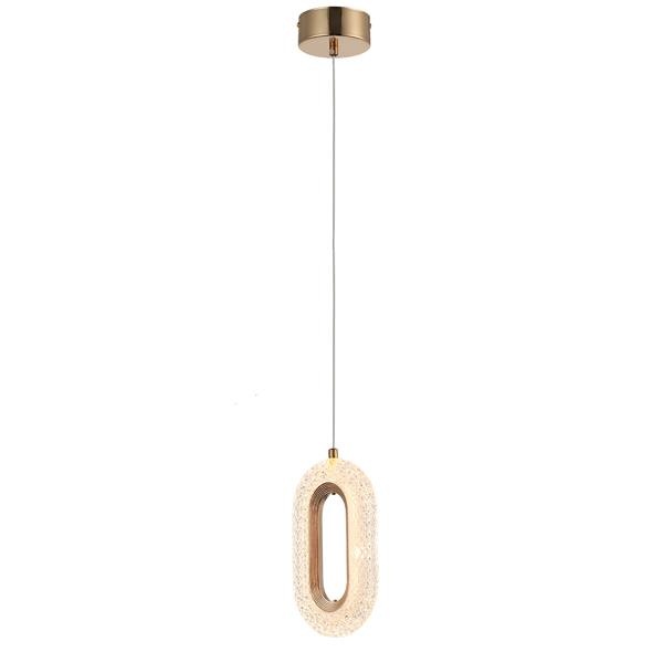 LÁMPARA DE TECHO COLGANTE DE ALUMINIO 9W 780lm 3000K 120x1300mm ORO ROSA ARTE ILLUMINA KRIKO