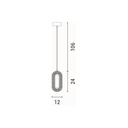 LÁMPARA DE TECHO COLGANTE DE ALUMINIO 9W 780lm 3000K 120x1300mm ORO ROSA ARTE ILLUMINA KRIKO