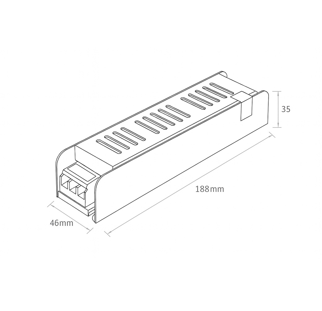 DRIVER METALICO SLIM PARA TIRA LED 24V DC 100W IP21 (OLD REF. E.147-70591)