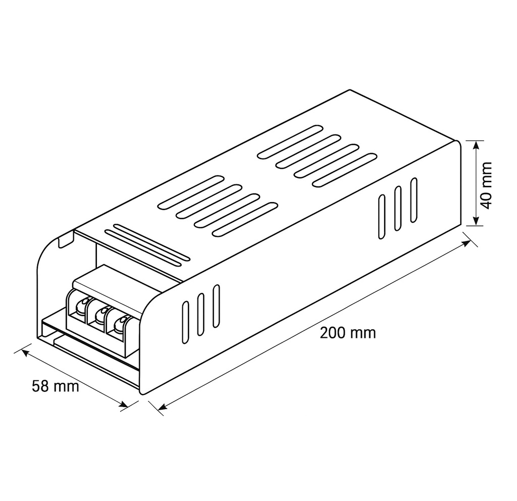 DRIVER METALICO SLIM PARA TIRA LED 24V DC 150W IP21 (OLD REF. E.147-70593)