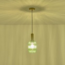 LÁMPARA DE TECHO COLGANTE CRISTAL GOFRADO 1xE27 MAX 15W 130x200x1200mm  ARTE ILLUMINA TOPACIO 
