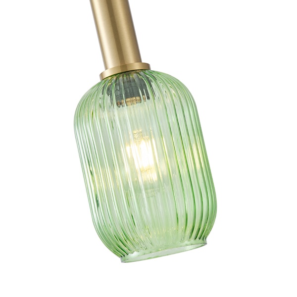 LÁMPARA DE TECHO COLGANTE CRISTAL GOFRADO 1xE27 MAX 15W 130x200x1200mm  ARTE ILLUMINA TOPACIO 